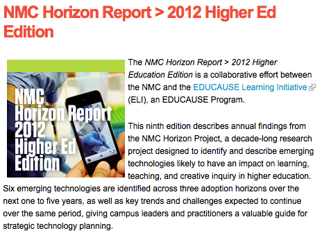 2012 Horizon Report